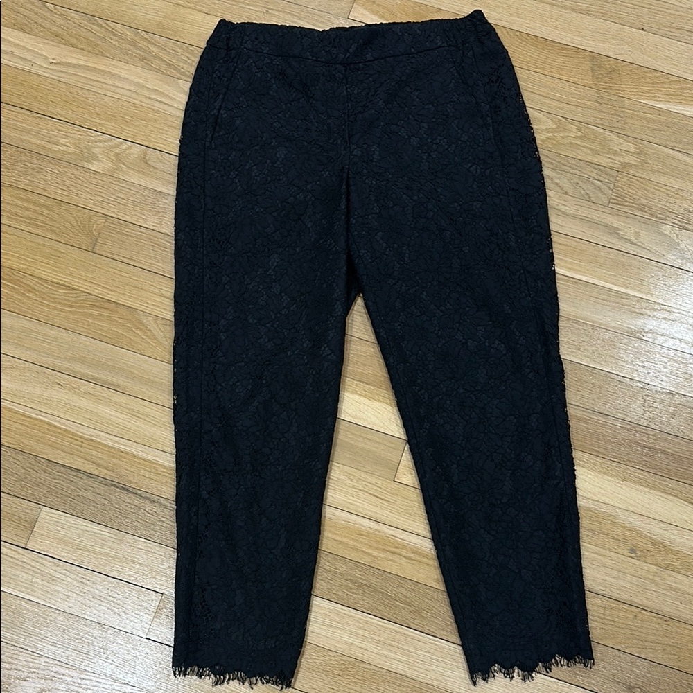 Jcrew Black Lace ankle pant